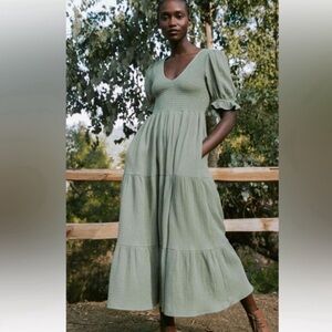 Christy Dawn Sage Green Maxi Dress